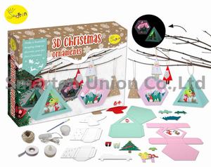 Fai da te 3D <span class=keywords><strong>albero</strong></span> di natale lampada artigianale ornamenti di carta cartone pittura giocattoli per la formazione del cervello progetti di scuola materna - Product Image 1