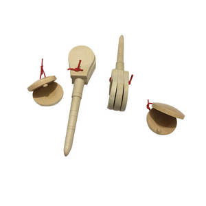 Instrument à percussion <span class=keywords><strong>Castagnettes</strong></span> en bois <span class=keywords><strong>espagnoles</strong></span> Clapets à main Maternelle Aides à l'éducation précoce Clapping Round Dance Planche en bois - Product Image 4