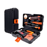 Kit d'Outils à Main OEM en Acier Carbone 1,2 kg avec Mallette de Rangement Moulée par Soufflage pour Usage Domestique