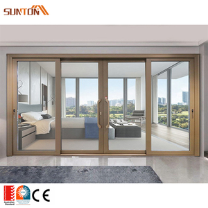 Thị Trường Mỹ Hiện Đại Nhôm Hồ Sơ Kính Phân Vùng Tường Cửa Trượt Cho Ngôi Nhà Nhà Phòng Ngủ Phòng Khách Ban Công Patio - Product Image 4