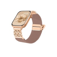 Nouveau bracelet de montre compatible avec les séries 1 à 10 SE, avec fermoir magnétique à nœud chinois, en nylon tissé sergé
