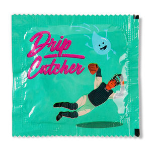 Kunden spezifisch bedruckter PET-Kunststoff-Sichtschutz beutel Laminierte Aluminium folie Kondom verpackungen Zwickel tasche für sichere diskrete Aufbewahrung - Product Image 2