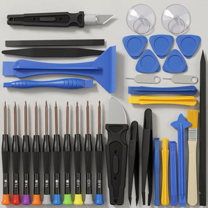 Kit de réparation de téléphone industriel DIY 34 pièces, jeu de tournevis magnétiques en matériau S2, embouts Phillips/Torx pour l'électronique, tablettes, ordinateurs portables - Product Image 1