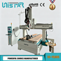 Router CNC Multifuncional de 4 Ejes con Cambiador Automático de Herramientas, Dispositivo Rotatorio y Cuchilla Oscilante para la Industria de la Madera