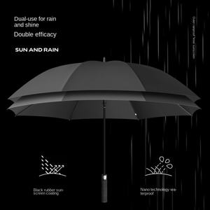 Paraguas de golf <span class=keywords><strong>antiviento</strong></span> de diseño moderno al por mayor para hombre, grande, semiautomático con mango recto largo para regalos de empresa - Product Image 4