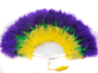 Éventail à main en plumes de dinde multicolores pour femmes Costume Show Tea Party Holiday Supply Dance Bridal Wedding Decor Accessory