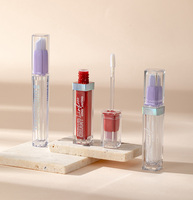 Tube d'emballage imperméable de maquillage d'applicateur de silicone de teinte de lèvre mate d'étiquette