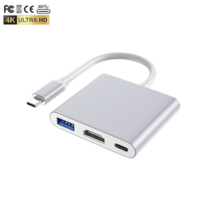 适用于笔记本电脑的3合1 <span class=keywords><strong>USB</strong></span> <span class=keywords><strong>C</strong></span>型集线器hdmi集线器分离器<span class=keywords><strong>USB</strong></span> 3.0 4k高清电视PD USB3.0适配器 - Product Image 3
