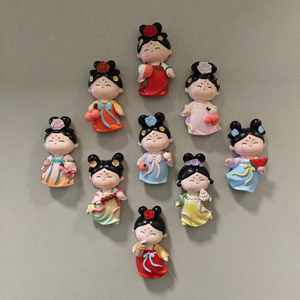 Vintage Tang-era Lady Refrigerator Magnets Cute Resin Figurines China-made 360-piece Box Packaging for Girls Gift - Product Image 1