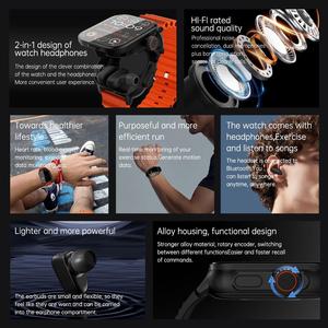 Audífonos TWS 2 <span class=keywords><strong>en</strong></span> 1 GT8 Buds, Reloj Inteligente con Llamadas, Navegación, IP67, Monitor <span class=keywords><strong>de</strong></span> Actividad Física, Android TFT Magnético - Product Image 3