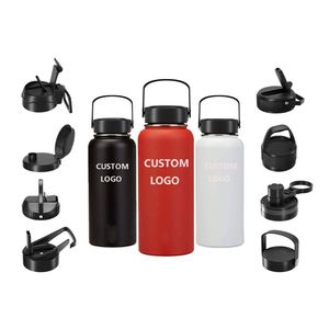 New Design Wholesale Water Bottle Stainless Steel <b>Flask</b> Sports Insulated <b>Flask</b> With Handle Lid 12oz 32oz 40oz 64oz - Product Image 2