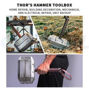 Martillo <span class=keywords><strong>Thor</strong></span> Industrial, Juego de Herramientas Multifuncional para el Hogar, con Mango de Aluminio, Caja de Herramientas de Acero, Combinación de Herramientas para Electricistas, Fabricación OEM - Product Image 5