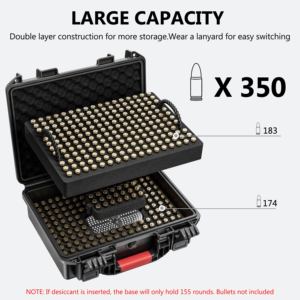 Custodia Impermeabile per Munizioni KHC 350 EVA, Specifiche Militari, Sicura per Viaggi, per 9mm, .40 S&W, .380ACP, .38 S&W, .356 TS&W, 7.63mm, 8mm Steyr, .357 <span class=keywords><strong>SIG</strong></span> - Product Image 2