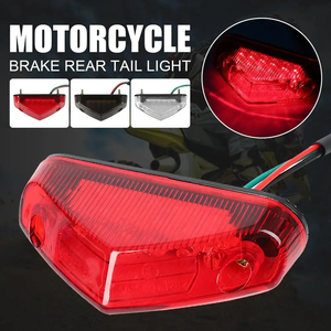 Feu arrière universel 12V pour moto, lampe de <span class=keywords><strong>plaque</strong></span> d'<span class=keywords><strong>immatriculation</strong></span>, feux de freinage pour scooters, cyclomoteurs, motocross, accessoires de moto tout-terrain - Product Image 2