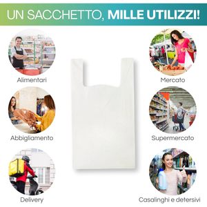 Sacchi per Rifiuti Arrotolati 90x120cm, Spessore 45 Micron, Sacchetti Resistenti per Uso Domestico - Product Image 5