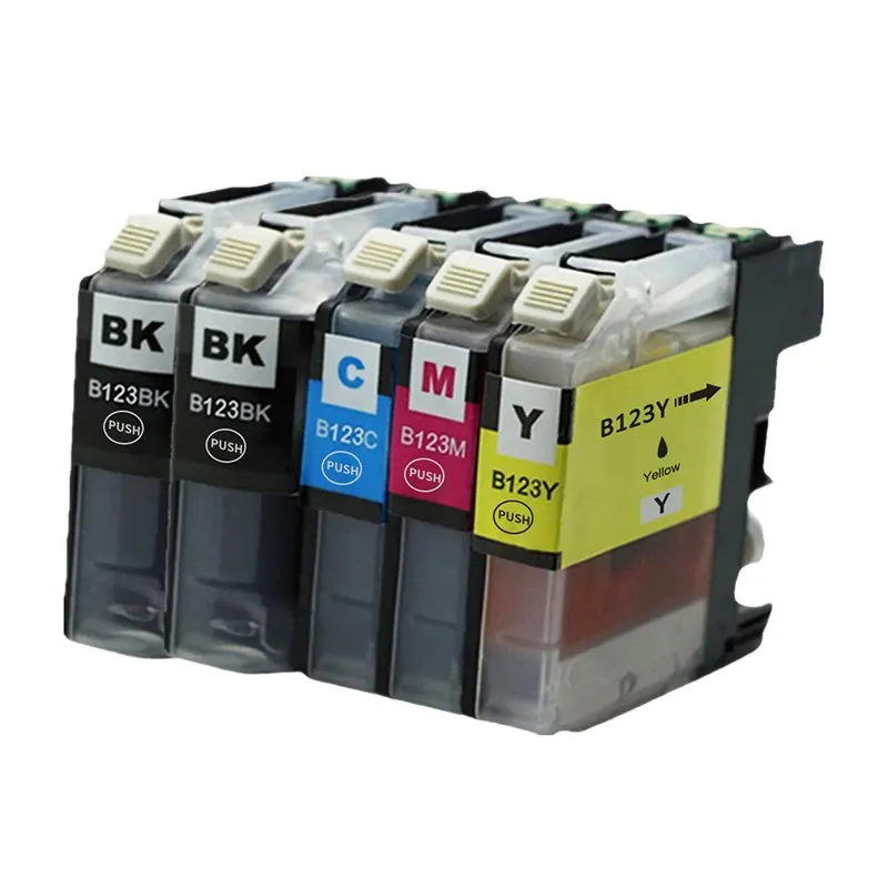 HESHUN Premium LC123XL Color Printer ink Cartridge Compatible for DCP-J4110DW/J132W/J152W