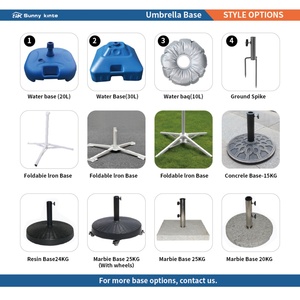 Sombrilla de Playa Oeytree con Diseño Moderno Personalizado, Estructura de Acero Ultraligera, Parasol para Exteriores, para Uso en Playa, Sombrillas y Bases para Patio - Product Image 4