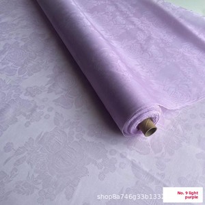 Tissu en organza <span class=keywords><strong>de</strong></span> <span class=keywords><strong>soie</strong></span> jacquard 100% mûrier, grandes roses, 12 mm, 140 cm, 58 g/m² - Product Image 3