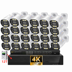 Telecamera impermeabile 24CH esterna IP66 con controllo delle APP di rilevamento del movimento per la visione notturna a colori NVR 4K 8MP - Product Image 1
