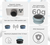 2025 nouveauté pour Bluetooth 5.3 TWS Mini haut-parleurs portables en gros OEM étanche IPX-6 haut-parleur sans fil avec microphone