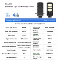 Lampadaire solaire à LED avec caméra de surveillance IP66 étanche ABS pour l'extérieur, grande puissance solaire de jardin avec caméra
