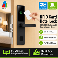 Cerradura Inteligente Digital para Hotel, Impermeable, Duradera, Antirrobo, Fácil Instalación, Desbloqueo con Tarjeta/Llave, Acabado Pulido