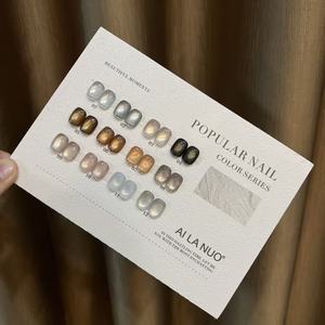 AILANUO Brown Cat Eye Gel <b>Nail</b> Polish HEMA TPO Free 15ml Cat Eye Gel 12 Colors Wholesale Coffee Series Magnetic UV Gel Polish - Product Image 1