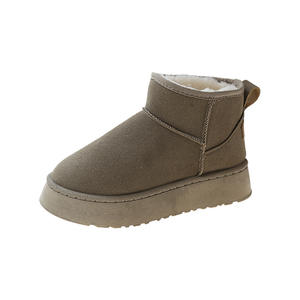 Botas de Nieve de Plataforma para <span class=keywords><strong>Mujer</strong></span>, con Forro de Piel, Impermeables, Planas, para Invierno, con Logotipo Personalizado, Venta al Por Mayor - Product Image 6