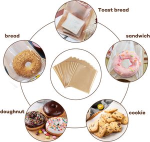 Kraft túi bánh mì với cửa sổ bánh mì nướng <span class=keywords><strong>cookie</strong></span> bao bì nhiệt bịt kín túi bánh Kraft Túi - Product Image 3