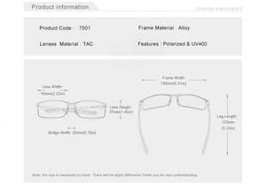 WIMN, <span class=keywords><strong>gafas</strong></span> <span class=keywords><strong>de</strong></span> sol rectangulares Vintage <span class=keywords><strong>de</strong></span> lujo para hombre, <span class=keywords><strong>gafas</strong></span> <span class=keywords><strong>de</strong></span> montar <span class=keywords><strong>de</strong></span> estilo moderno con polarización UV400 cuadrada <span class=keywords><strong>de</strong></span> aleación azul 7501 - Product Image 5