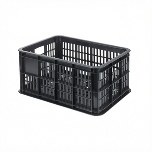 <b>Plastic</b> Bicycle Basket Rear Rack Storage <b>Crate</b> Woven Style Ventilated Carrier for City Bike Mountain Bike Road Bike - Product Image 1