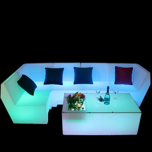 Juego de Muebles de Plástico LED Modernos, Resistentes al Agua, para Exteriores, Mesa de <span class=keywords><strong>Bar</strong></span>, Sofá, Hookah, para el Hogar, <span class=keywords><strong>Bar</strong></span>, Eventos y Cenas - Product Image 5