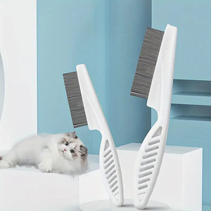 Pet <b>Flea</b> <b>Comb</b> Plastic Fine Tooth 47 Teeth For Cats And <b>Dogs</b> Grooming Hair Removal Tool - Product Image 4