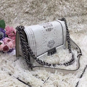 Sac à main femme en cuir de crocodile avec logo personnalisé, sac à bandoulière, articles de luxe de marque pour femme - Product Image 6