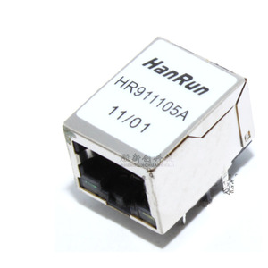 หม้อแปลงเครือข่าย HR911105A พร้อมตัวกรองสัญญาณ LED LC EMI RFI สำหรับอีเธอร์เน็ต - Product Image 2