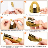 Suministros Profesionales para Arte de Uñas, Moldes Autoadhesivos para Extensión de Uñas con Gel Constructor