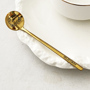 Encantadora mini cuchara de acero inoxidable 304 logotipo personalizado té miel miniatura agitación oro café postre cuchara - Product Image 2