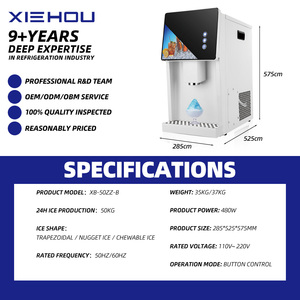 Hot Style 50KG/24h Fast <b>Ice</b> Making <b>Ice</b> Machine Auto Countertop Water Dispensing Chewable Nugget <b>Ice</b> <b>Maker</b> <b>Ice</b> Cube <b>Maker</b> Machine - Product Image 4