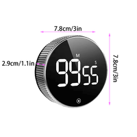 Digitaler Küchentimer aus Kunststoff mit Touch-Steuerung, LED-Anzeige, Batteriebetrieb, Magnetischer Alarm, Produktivitäts-Countdown für Kochen und Fitness