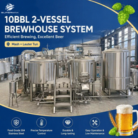 Usine de production de bière industrielle 10BBL 1000L 2000L Équipement de brasserie Projet clé en main Machine à bière SUS304 avec certification CE pour le marché européen