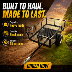Remolque Utilitario <span class=keywords><strong>para</strong></span> Jardín y ATV, <span class=keywords><strong>de</strong></span> Alta Resistencia, con Estructura <span class=keywords><strong>de</strong></span> Acero con Recubrimiento en Polvo, Plataforma Plana, <span class=keywords><strong>para</strong></span> Remolcar Motocicletas y ATVs, con Rieles Extraíbles - Product Image 6