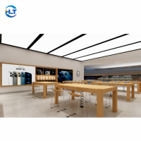 Comptoir d'Exposition Mobile en Bois Personnalisé pour Magasins d'Électronique : Table d'Expérience Écologique et Recyclable pour Téléphones Portables