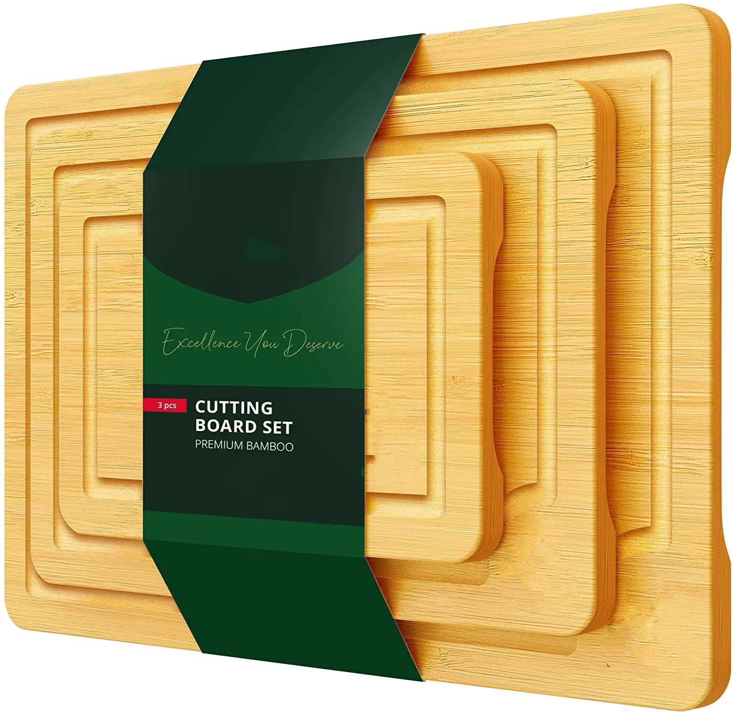 Wholesale Kitchen Multifunctional Bamboo Cutting Board With Juice Slot Wooden Cutting Board Set