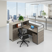Meilleures ventes : Écran de bureau pour personnel, design moderne et élégant, en bois durable, indépendant, pour 1 à 4 personnes, usage commercial, anti-collision, grande capacité