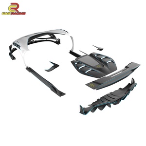 Kits de Carrocería de Fibra de Carbono Estilo BatFury Aero para F-errari 296 GTB, Capó Delantero, Faldones Laterales, Alerón Trasero, Difusor, Piezas de Auto - Product Image 2