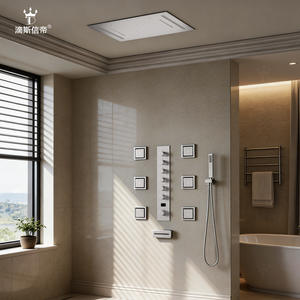 Ensemble de douche multifonctionnel de luxe en acier inoxydable, tête de douche encastrée pressurisée, essentiel pour la salle de bain - Product Image 2