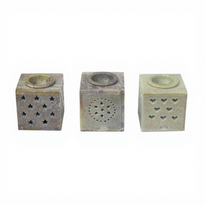 Brûleurs d'arômes en pierre savonneuse indienne pour la décoration de la maison - Product Image 1
