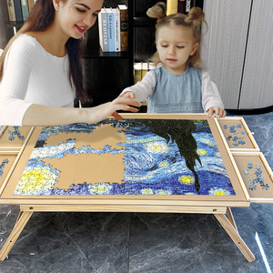 Xing Hui PT01 Foldable Wooden Jigsaw <strong>Puzzle</strong> <strong>Table</strong> with Storage for <strong>Puzzle</strong> Lovers - Product Image 6