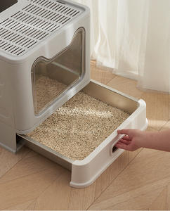 Kunden spezifische Katzenstreu aus Edelstahl mit Schubladen Große Kapazität NON-STICK Katzen toilette aus Edelstahl - Product Image 5