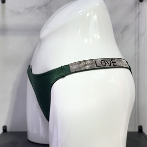 Tanga de seda helada romántica para mujer, lencería sexy de talle bajo con diseño de V secreto, braga íntima con lazo decorativo, sin costuras - Product Image 5